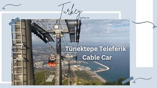 Tünektepe Teleferik  Cable Car Antalya Turkey  Things to do in Antalya [upl. by Enyrehtac715]