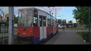 Poland Bydgoszcz tram ride from Rondo Fordońskie to Perlowa [upl. by Leinadnhoj]