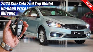 Maruti Suzuki Ciaz 2024 Zeta 2nd Top On Road Price List Mileage Features [upl. by Eliak872]