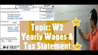 W2  Yearly Wages or Tax Statement  1003 Session 19 Employment Section 4 [upl. by Wildermuth609]