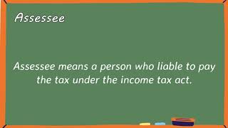 Income Tax AY  2020  2021 Part  2 Types of Income for taxesAssesseeTypes of AssesseeTamil [upl. by Nauwtna379]