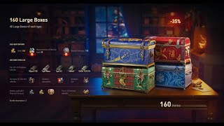 World Of Tanks 160 Christmas Large Boxes opening [upl. by Aizat157]