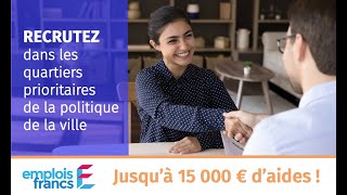 REPLAY Emplois Francs  Comment recruter des talents dans les quartiers  QPV [upl. by Larue784]