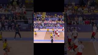 Wilfredo Leon spike Back zone abvolleyball [upl. by Gorrian]