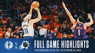 Dallas Mavericks Highlights vs Phoenix Suns  October 26 2024 [upl. by Nered]