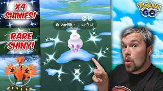 Shiny Vanillite Success I got Very Lucky with THIS Pokémon GO [upl. by Llerahs547]