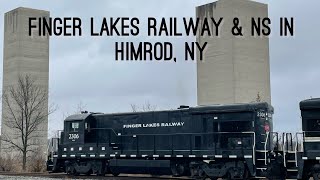 Finger Lakes Railway amp Norfolk Southern Railroad in Himrod NY [upl. by Jolda]