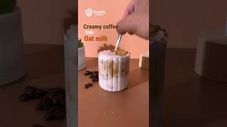 Creamy coffee with oat milk ￼ musiccoffee icedcoffee shortsvideo shortscreamycoffeeoatmilk [upl. by Shayn19]