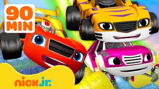 Blaze and the Monster Machines  90 MINUTOS de misiones y rescates de Blaze 🚗  Nick Jr en Español [upl. by Nosnev]