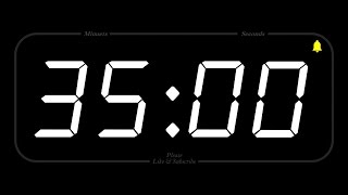 35 MINUTE  TIMER amp ALARM  Full HD  COUNTDOWN [upl. by Nahsad842]