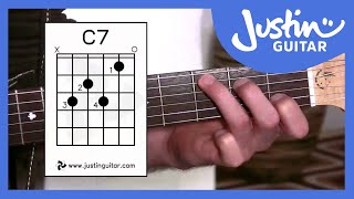 G7 C7 B7 Chords Guitar Lesson BC141 Guitar for beginners Stage 4 [upl. by Hassett756]