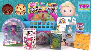 Shopkins Big Blue Basket of Blind Bags 6  Disney Tsum Tsum Fashems Opening  PSToyReviews [upl. by Lattonia]