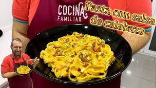 Una receta de PASTA que te SORPRENDERÁ TAGLIATELLE con salsa de CALABAZA y QUESO AZUL con PISTACHOS [upl. by Cesar409]