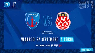 J7 I US Concarneau vs FC Rouen 1899 en replay 11 I National FFF 20242025 [upl. by Sallie]