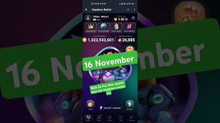 16 November 16november today combo card daily new update airport airdrop comingsoon [upl. by Nanyt]