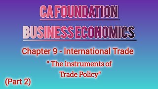 CA Foundation Business Economics Chapter9 International Trade unit  2 in malayalam [upl. by Ide122]