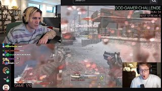 xQc Streamer Hitting Trickshot on MW2 Live [upl. by Rothstein]