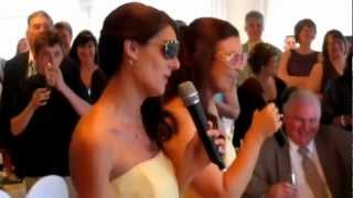 BEST EVER Wedding Toast Bridesmaids Break into Song [upl. by Nevart592]