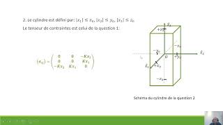 Exercices corrigéstenseur des contraintes [upl. by Culhert]