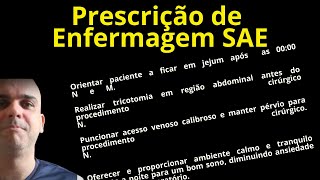 Prescrição de Enfermagem SAE [upl. by Aznaed]