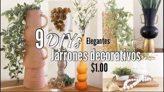 DIYS JARRONES DECORATIVOS ELEGANTES  IDEAS DECORACIÓN 2023 MANUALIDADES ECONÓMICAS PARA DECORAR 1 [upl. by Otilegna]