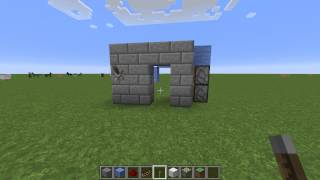 Minecraft  How to make a 2x1 Flush Piston Door  Intermediate Tutorial [upl. by Cavil]