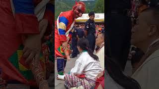 Spotted Phurba Thinley in Thimphu Tshechu [upl. by Richela]