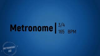 165 BPM 34 Metronome 30 min [upl. by Magnum]