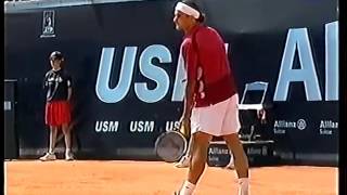 Gstaad 2003 Roger Federer vs Gaston Gaudio [upl. by Yrrol]