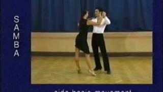 Samba dance steps 03 Side basic movement [upl. by Ettenel]