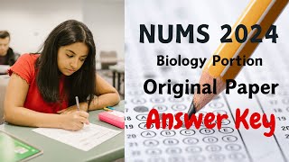 NUMS 2024 Original Paper  Biology Portion Answer Key [upl. by Nesto382]