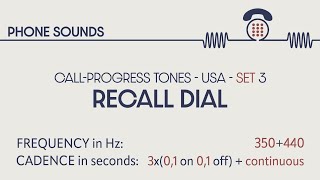 Recall dial tone USA and more Callprogress tones Phone sounds Sound effects SFX [upl. by Hambley]