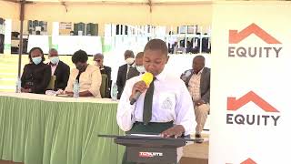 MEET THE MOST TALENTED STUDENT PRESENTER  AIC LITEIN GIRLS APPRECIATION SPEECH TO EQUITY BANK [upl. by Arhaz]