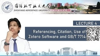 Lecture 4 Referencing Citation Use of Zotero and GBT 7714 [upl. by Atiuqal671]