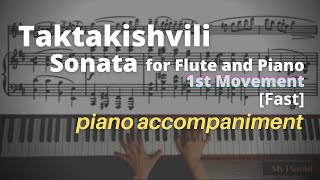 Taktakishvili  Sonata for Flute and Piano 1st Mov Piano Accompaniment Fast [upl. by Awad]