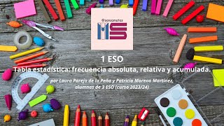 1 ESO Tabla de frecuencias [upl. by Ttennaej]