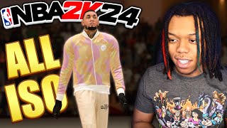 ALL ISO At The 1v1 Court With My Inside Out Playmaker On NBA 2K24 [upl. by Yelak]