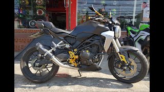 Honda CB300R PR2 Full Exhaust System sound review [upl. by Enairda]