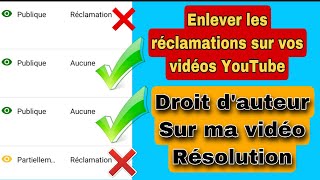 Comment enlever les réclamations pour atteinte aux droits dauteur youtube  outil pour un Youtubeur [upl. by Oniotna]