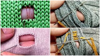 3 Amazing Tips to Reapir Holes on Your Knitted Sweater in an Easy and Fun Way [upl. by Helsa33]