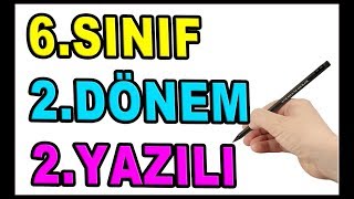 6 Sınıf Matematik 2 Dönem 2 Yazılı soruları ve cevapları [upl. by Olinad416]