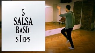 5 SALSA BASIC STEPS  Salsa Footwork Lesson 7 [upl. by Arais]