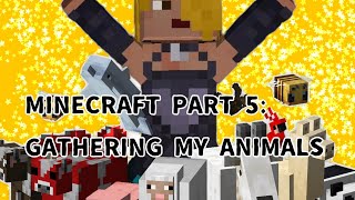 Minecraft Part 5 Building my Animal farm and Got an Armadillo [upl. by Anayi]