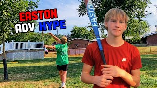 EASTON ADV HYPE WIFFLE BALL BAT REVIEW 🔥vs CUSTOM BOM [upl. by Nazarius]