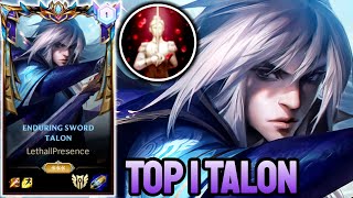 WILD RIFT TALON  TOP 1 TALON GAMEPLAY  CHALLENGER RANKED [upl. by Aklim]