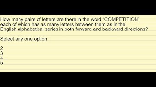 How many pairs of letters are there in the word “COMPETITION” [upl. by Eileen]