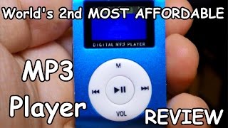 Cheapest MP3 Player with micro SD Card slot and LCD Review [upl. by Nickolaus747]