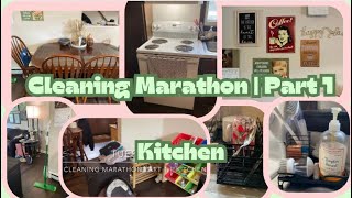 CLEANING Marathon  Part 1  Kitchen Deep Clean  30 minute cleaning in 2 minutes [upl. by Cioban123]