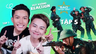 Reaction Tập 5 SAO NHẬP NGŨ  Anh Tú tiết lộ RẤT THÍCH Duy Khánh cười sấp mặt vì Minh Tú [upl. by Yirinec701]