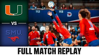 Miami vs SMU Full Match Replay  2024 ACC Volleyball [upl. by Sunda]